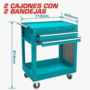 Carro Porta Herramientas 2 Cajones TOTAL Industrial